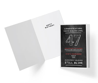 Congratulations, You've Reached Level | 47th Birthday Card - Kartoprint