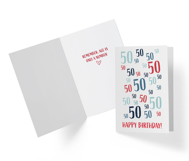 Age Is Just a number | 50th Birthday Card - Kartoprint