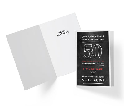Congratulations, You've Reached Level | 50th Birthday Card - Kartoprint