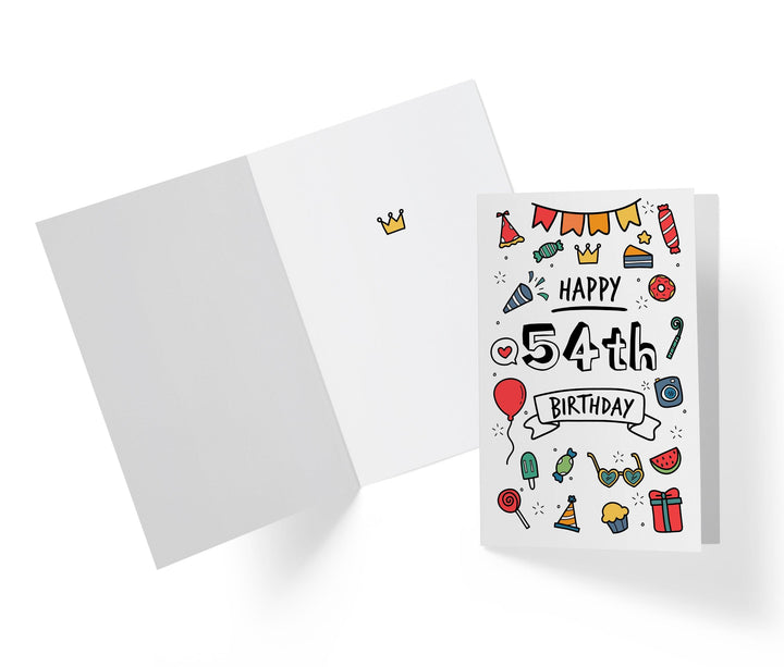 Party Doodles | 54th Birthday Card - Kartoprint