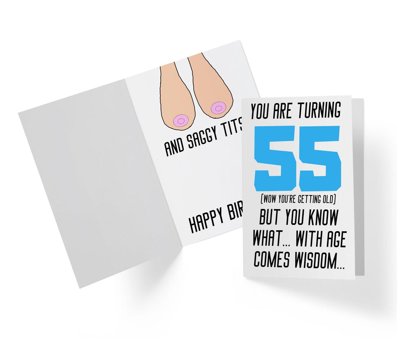 With Age Come Wisdom And - Women | 55th Birthday Card - Kartoprint