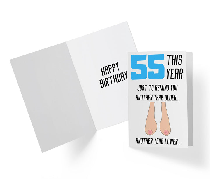 One Year Older, One Year Lower - Women | 55th Birthday Card - Kartoprint