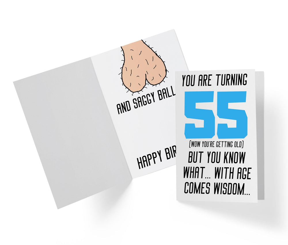 With Age Come Wisdom And - Men | 55th Birthday Card - Kartoprint