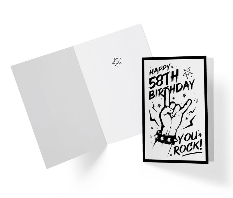 You Rock | 58th Birthday Card - Kartoprint