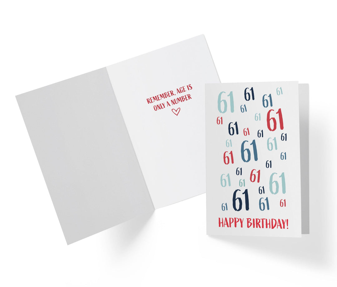 Age Is Just a number | 61st Birthday Card - Kartoprint
