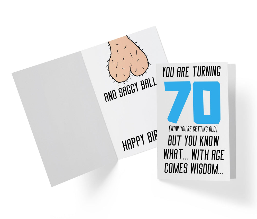 With Age Come Wisdom And - Men | 70th Birthday Card - Kartoprint