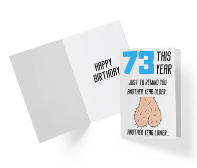 One Year Older, One Year Lower - Men | 73rd Birthday Card - Kartoprint