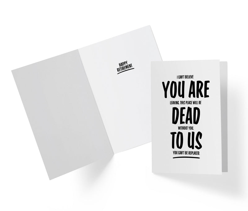 You Are Dead To Us | Funny Retirement Card - Kartoprint