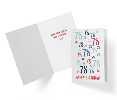 Age Is Just a number | 78th Birthday Card - Kartoprint