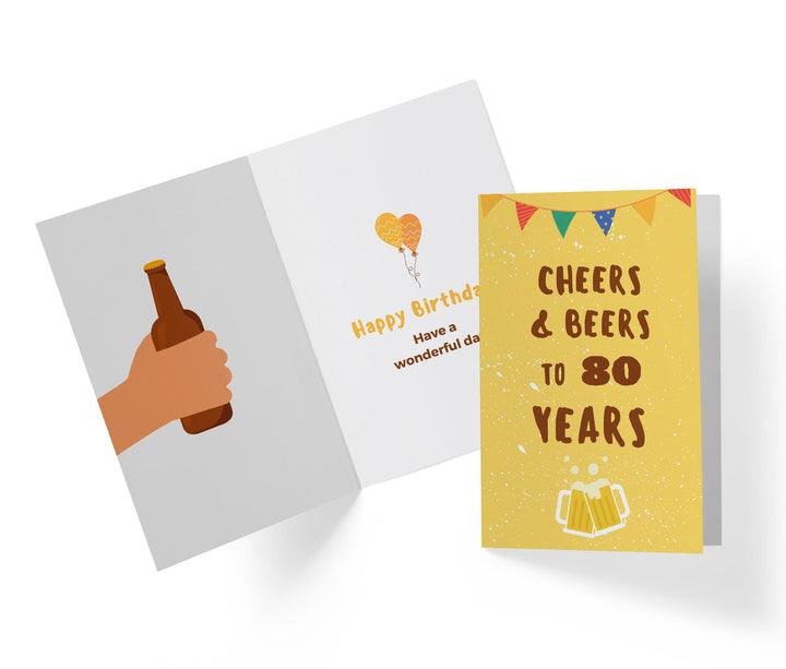 Cheers And Beers | 80th Birthday Card - Kartoprint