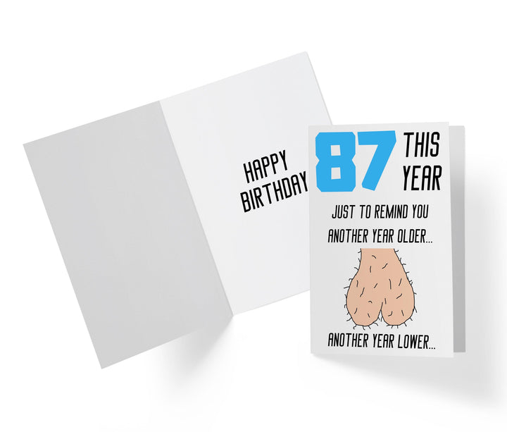 One Year Older, One Year Lower - Men | 87th Birthday Card - Kartoprint