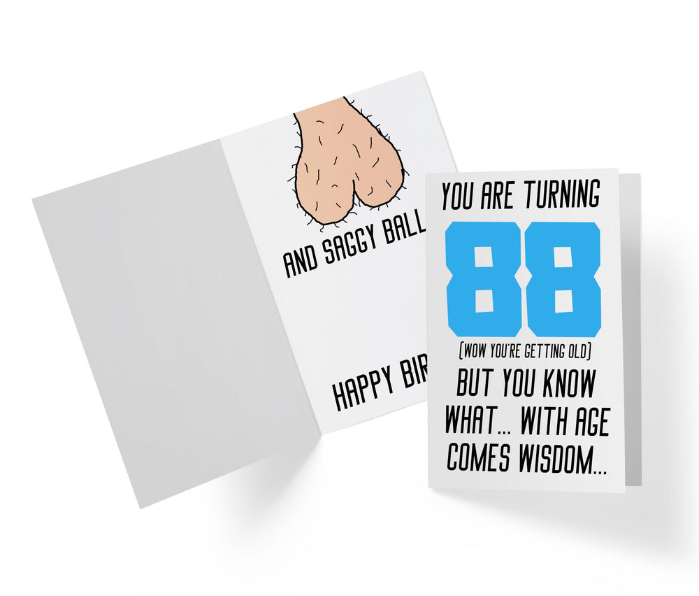 With Age Come Wisdom And - Men | 88th Birthday Card - Kartoprint