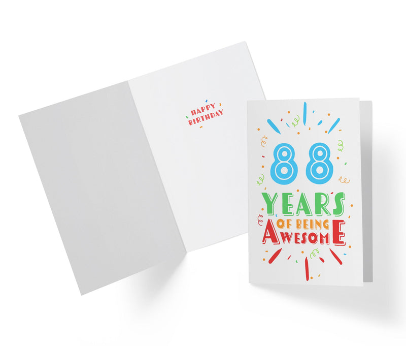 Of Being Awesome In Color | 88th Birthday Card - Kartoprint