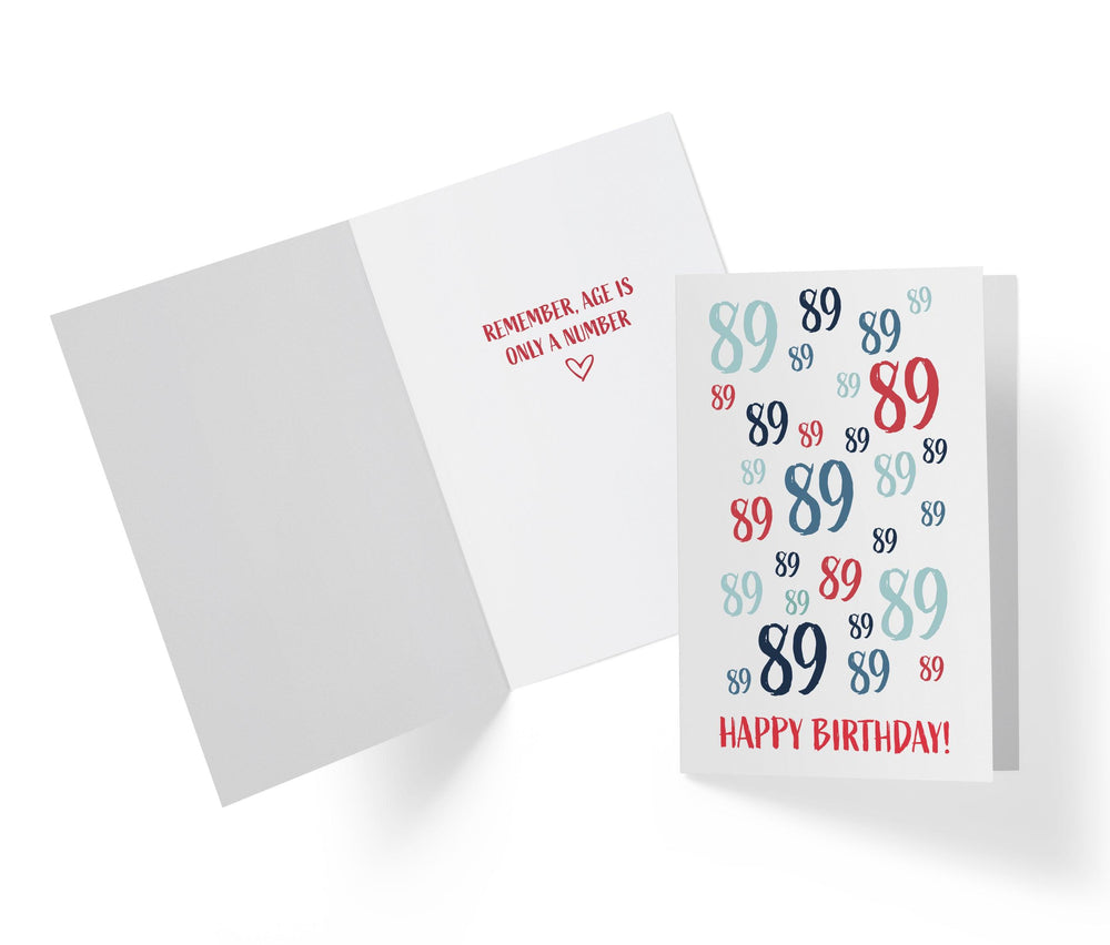 Age Is Just a number | 89th Birthday Card - Kartoprint