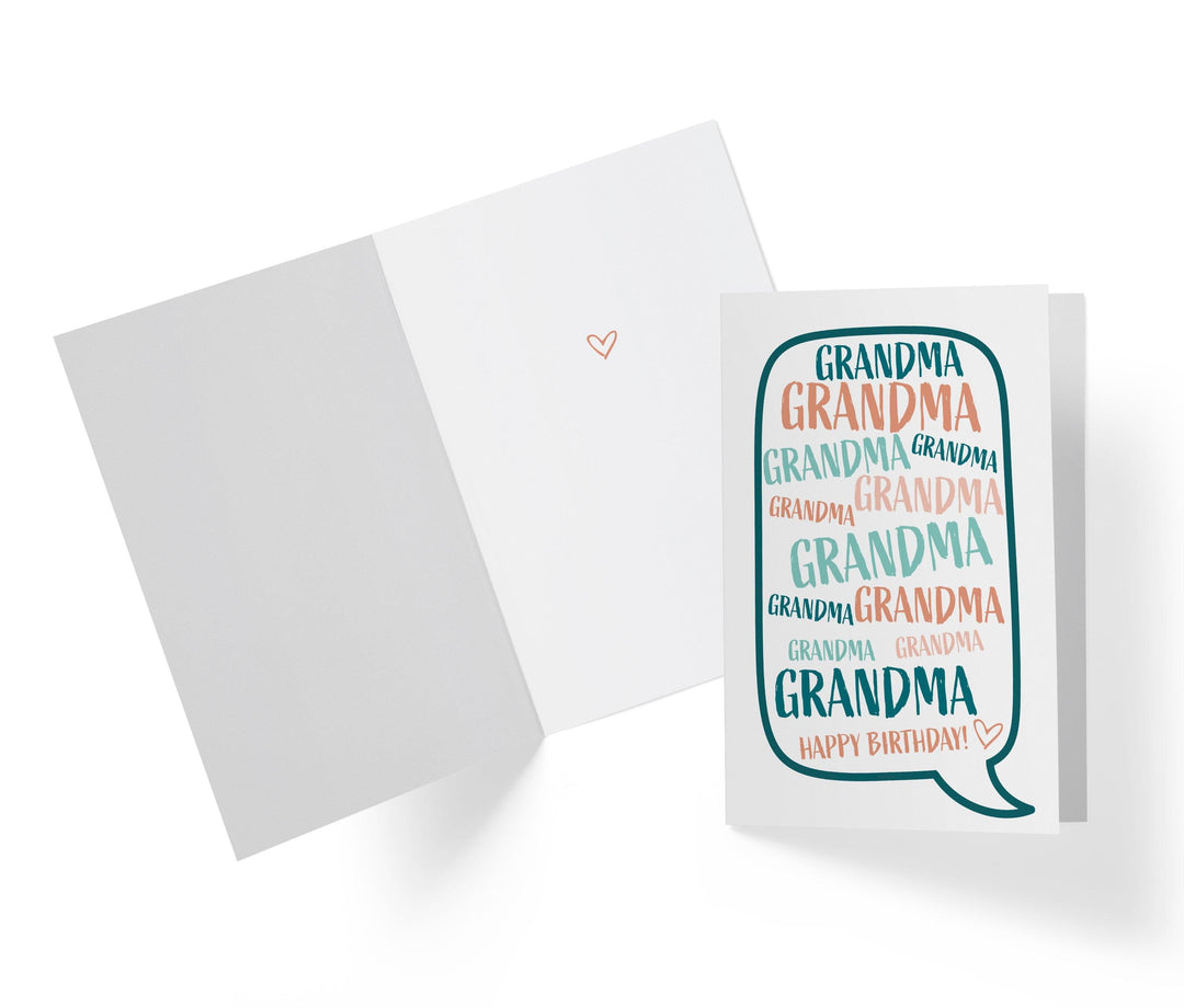 Grandmother is Getting Deaf Talking Bubble | Funny Birthday Card - Kartoprint