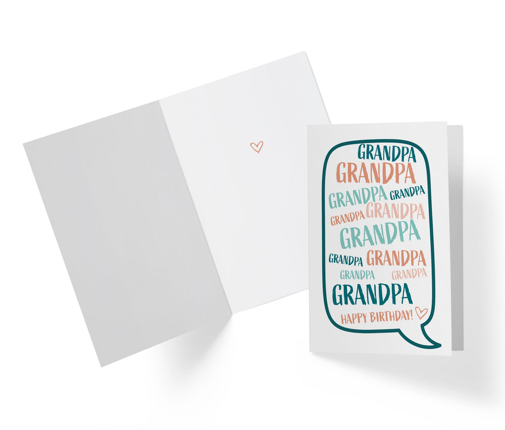 Grandfather is Getting Deaf Talking Bubble | Funny Birthday Card - Kartoprint