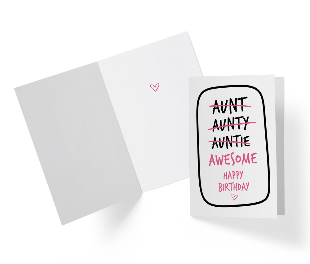 Awesome Aunt | Funny Birthday Card - Kartoprint