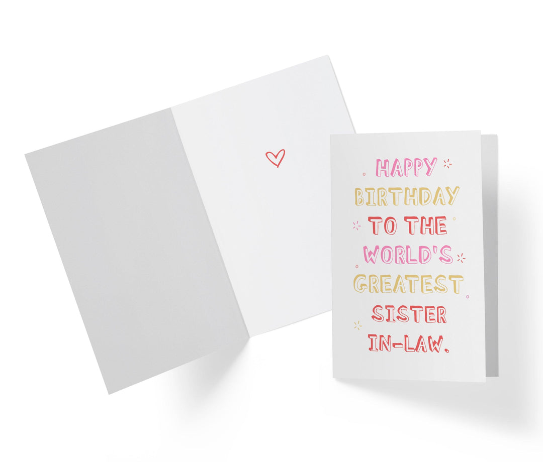 To The World Greatest Sister-in-law | Funny Birthday Card - Kartoprint