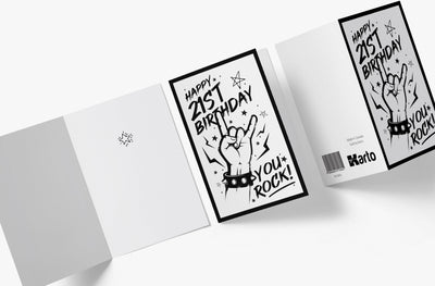 You Rock | 21st Birthday Card - Kartoprint