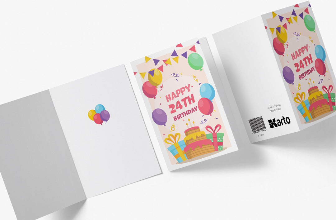 Classic Birthday Card | 24th Birthday Card - Kartoprint