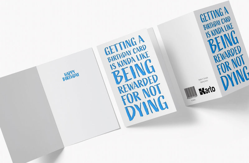 Being Rewarded For Not D*ing | Funny Birthday Card - Kartoprint