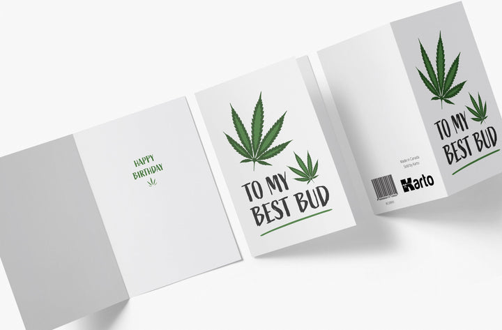 To My Best Bud Birthday, Weed, Marijuana | Funny Birthday Card - Kartoprint