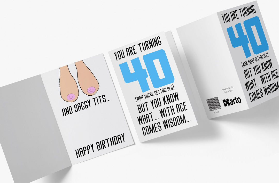 With Age Come Wisdom And - Women | 40th Birthday Card - Kartoprint