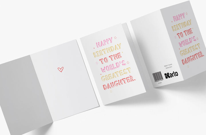 Daughter, To The World Greatest | Funny Birthday Card - Kartoprint