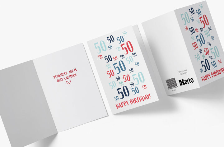 Age Is Just a number | 50th Birthday Card - Kartoprint