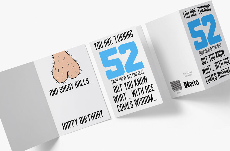 With Age Come Wisdom And - Men | 52nd Birthday Card - Kartoprint