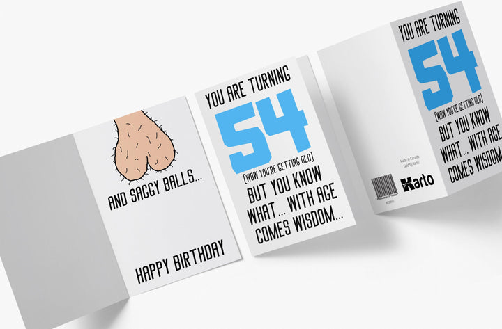 With Age Come Wisdom And - Men | 54th Birthday Card - Kartoprint