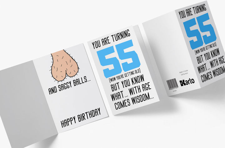 With Age Come Wisdom And - Men | 55th Birthday Card - Kartoprint