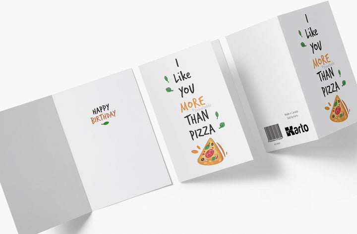 I Like You More Than Pizza, Debatable - Pizza Birthday Card - Funny Birthday Card - Kartoprint