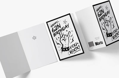 You Rock | 62nd Birthday Card - Kartoprint