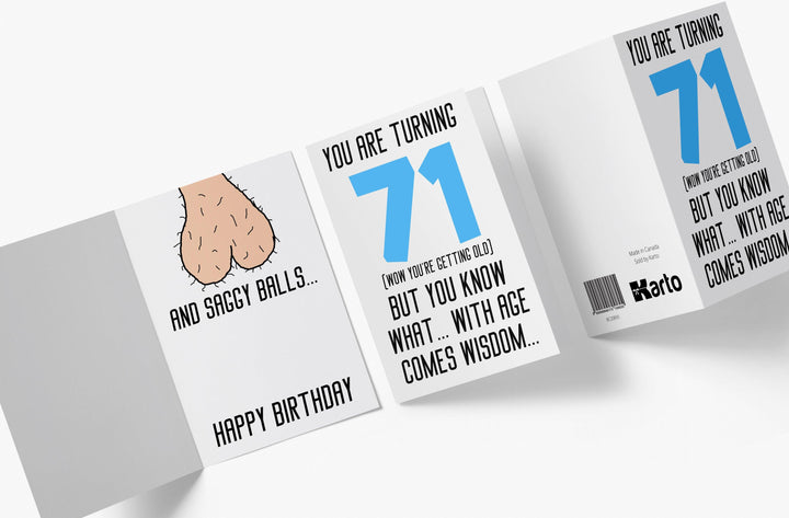 With Age Come Wisdom And - Men | 71st Birthday Card - Kartoprint