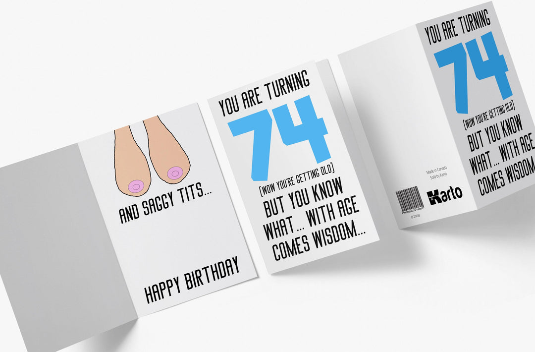 With Age Come Wisdom And - Women | 74th Birthday Card - Kartoprint