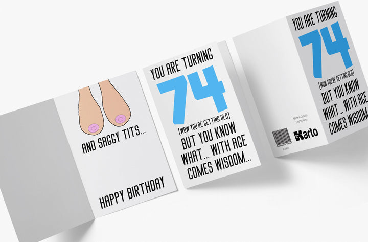 With Age Come Wisdom And - Women | 74th Birthday Card - Kartoprint