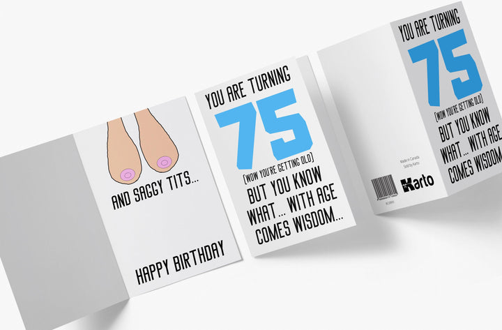 With Age Come Wisdom And - Women | 75th Birthday Card - Kartoprint