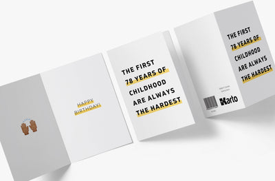 The First Years Of Childhood | 78th Birthday Card - Kartoprint
