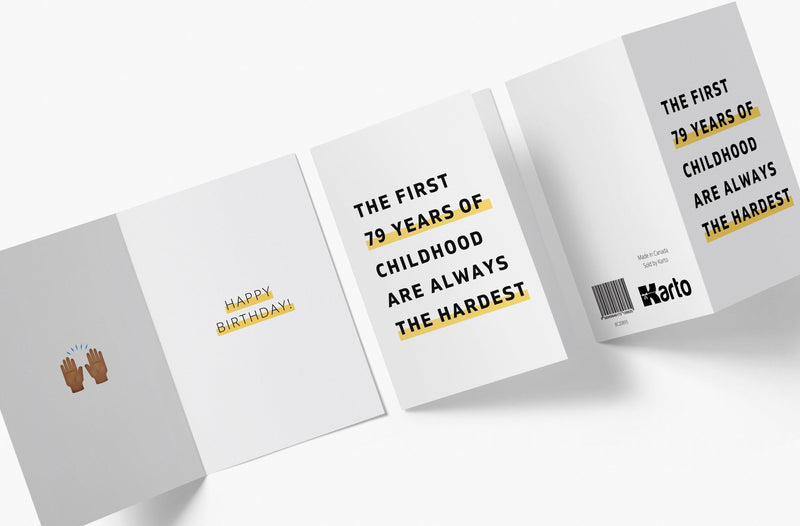 The First Years Of Childhood | 79th Birthday Card - Kartoprint
