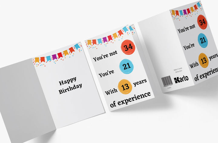 Years Of Experience | 34th Birthday Card - Kartoprint