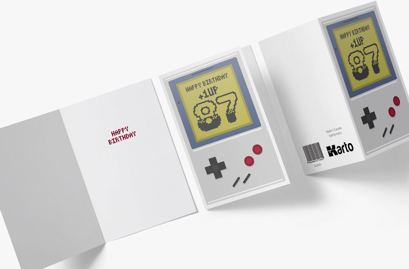 Gaming Level Up | 87th Birthday Card - Kartoprint