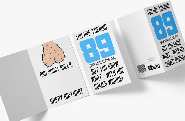 With Age Come Wisdom And - Men | 89th Birthday Card - Kartoprint