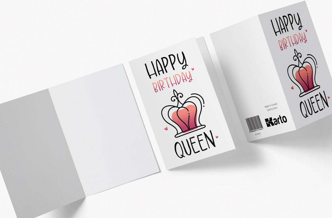 Happy Birthday Queen - Sweet Birthday Card - Kartoprint