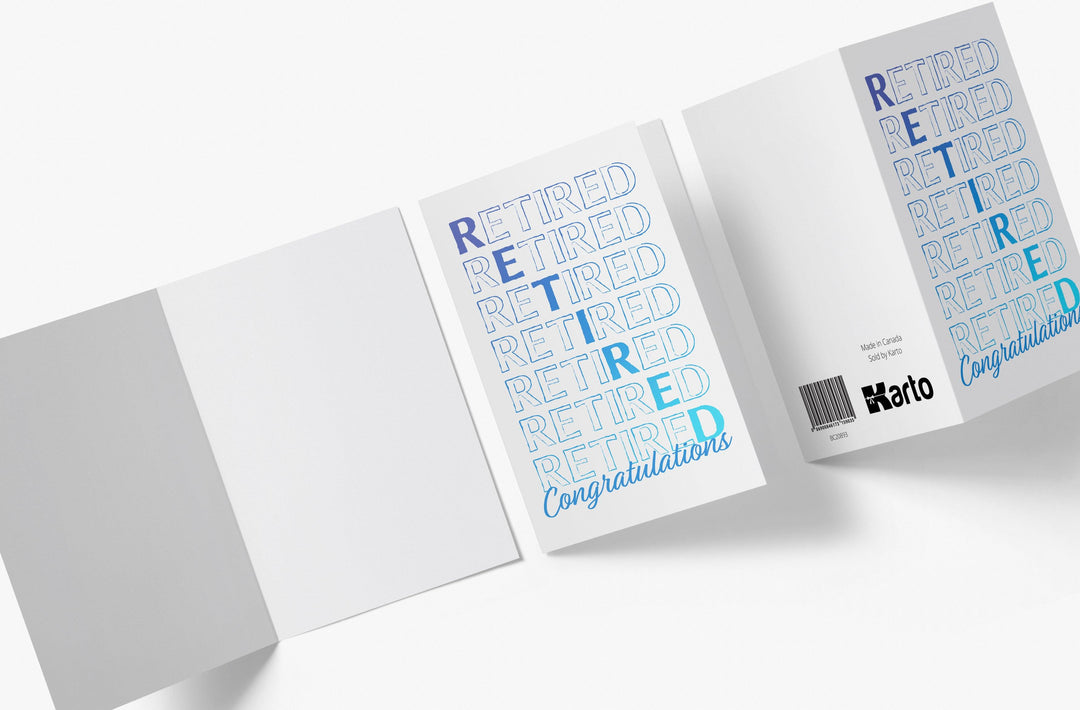 Happy Retirement - Retired, Retired, Retired - Sweet Retirement Card - Kartoprint