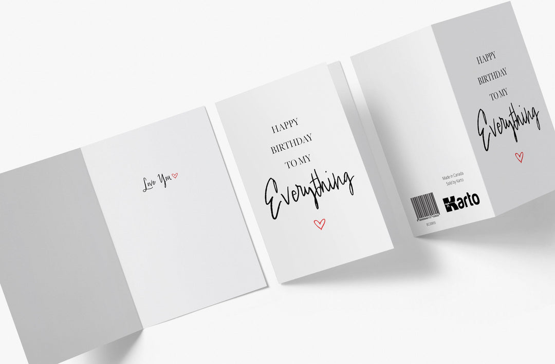 You Are My Everything | Sweet Birthday Card - Kartoprint
