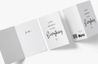You Are My Everything | Sweet Birthday Card - Kartoprint