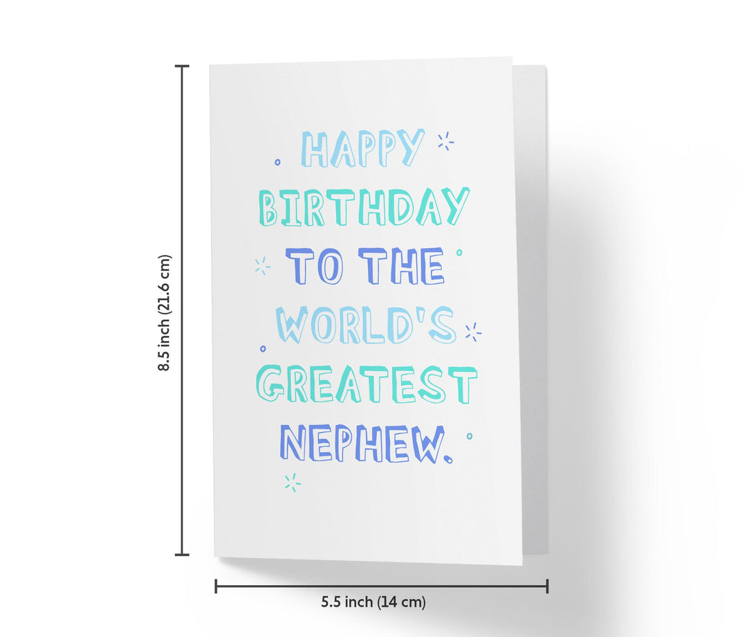 To The World Greatest Nephew | Funny Birthday Card - Kartoprint