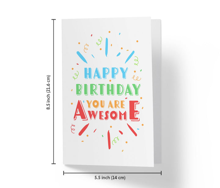You Are Awesome | Funny Birthday Card - Kartoprint