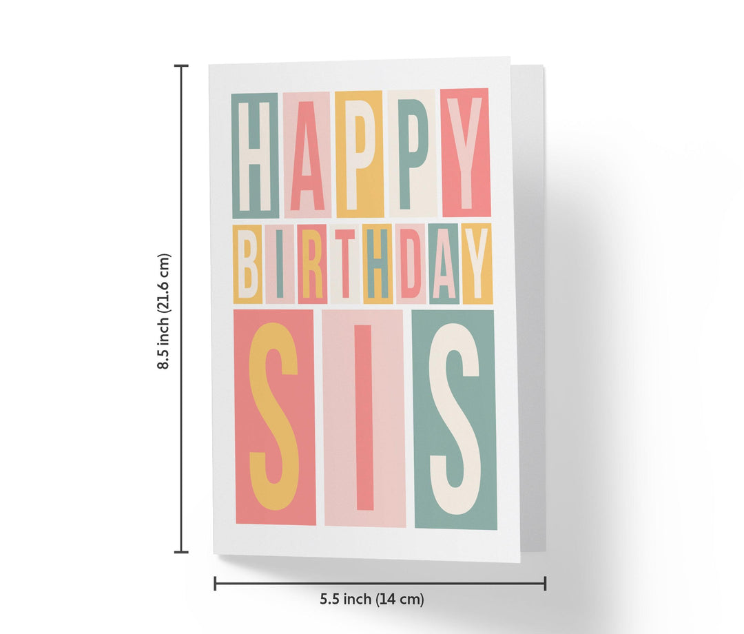 Happy Birthday Sis | Sweet Birthday Card - Kartoprint